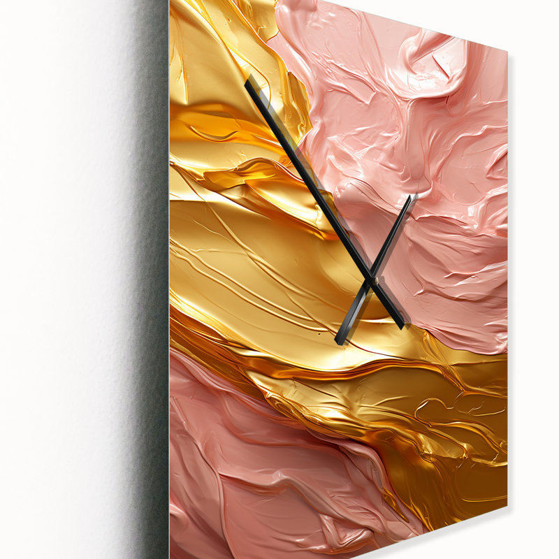 Minimal Vintage Design In Retro Colors II - Horloge murale traditionnelle rétro, Grand