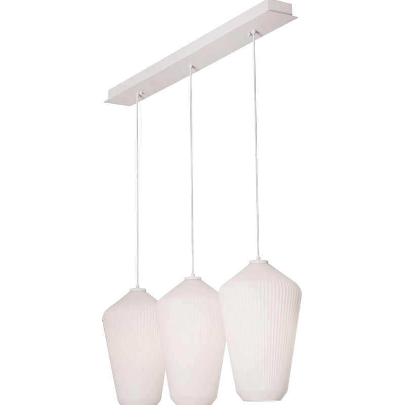 Hullinger 3 - Light White Kitchen Island Pendant