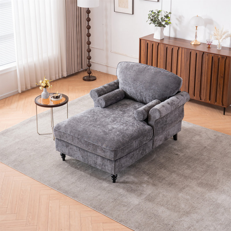 [Nouveau] Chaise longue surdimensionnée d'intérieur, Gris foncé