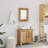 vidaXL Bathroom Vanity Cabinet with Antique-Style Mirror, Cabinet with 2 Shelves, Unique Wood Grain, Sturdy Construction, 23.6" Width, Solid Mango Wood-223979727