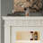 Beige Solid Wood Electric Fireplace-1148487282