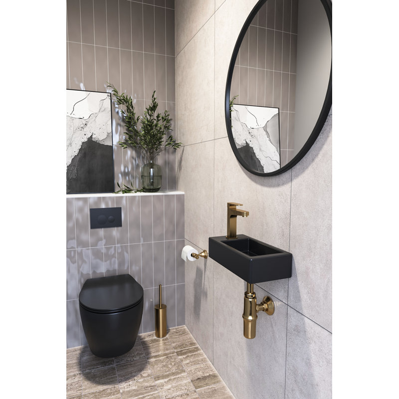DeerValley 370mm x 185mm Natural Ceramic Rectangular Sink
