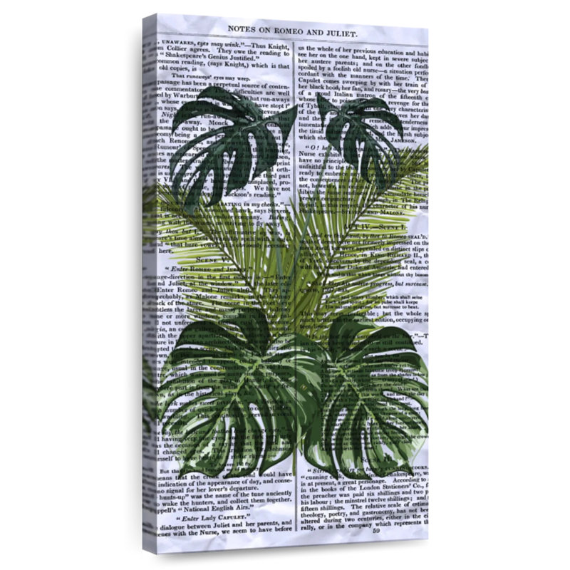 Feuilles sur des notes, H 36 po x l 18 po