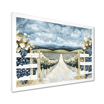 Italian Vineyard Landscape II - Vineyard Canvas Print