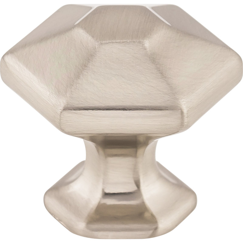 Spectrum Round Knob, Brushed Satin Nickel, 1 1/8" Knob Diameter
