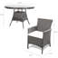 Dubose 4 - Person Wicker Patio Dining Set with Round Table , Cushions Included-37961051
