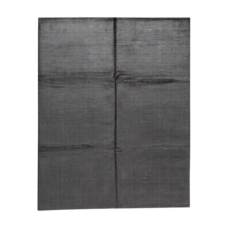 Tapis gris anthracite noué à la main