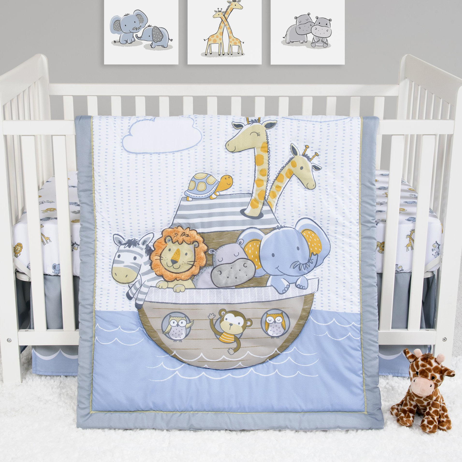 Indigo Safari Merrill's Ark Piece Crib Bedding Set Reviews