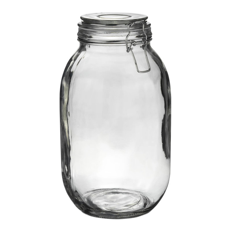 Argon Tableware - Glass Storage Jars, Clear, 26.5cm H x 14.5cm W x 14.5cm D