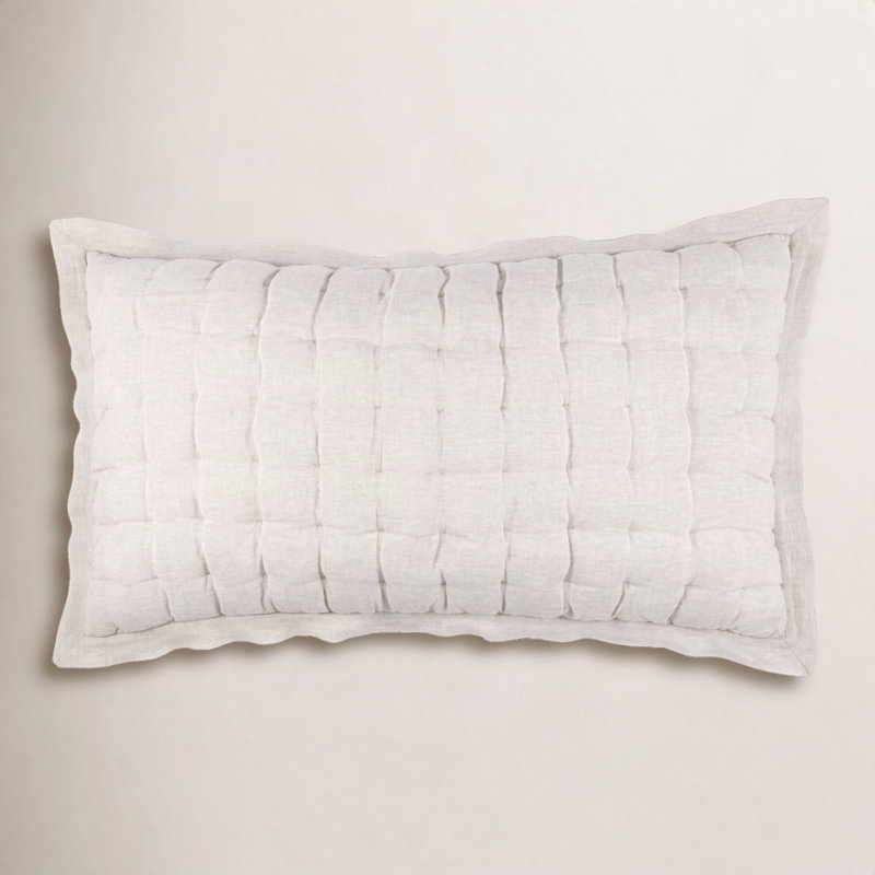 Lush Linen Puff Sham, King, Natural