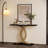 Accent Table Console With Gold Intertwined Metal Legs, Luxury High-End Entryway Furniture For Modern Homes