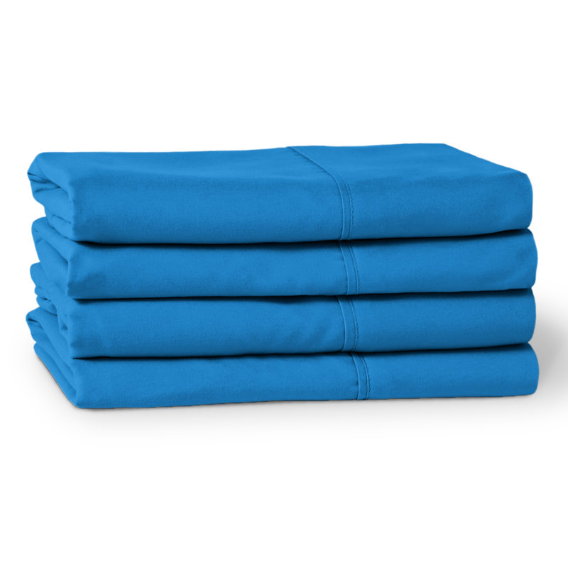 Ultra-Soft Microfiber Pillowcase, Medium Blue, 4 Standard Pillowcases