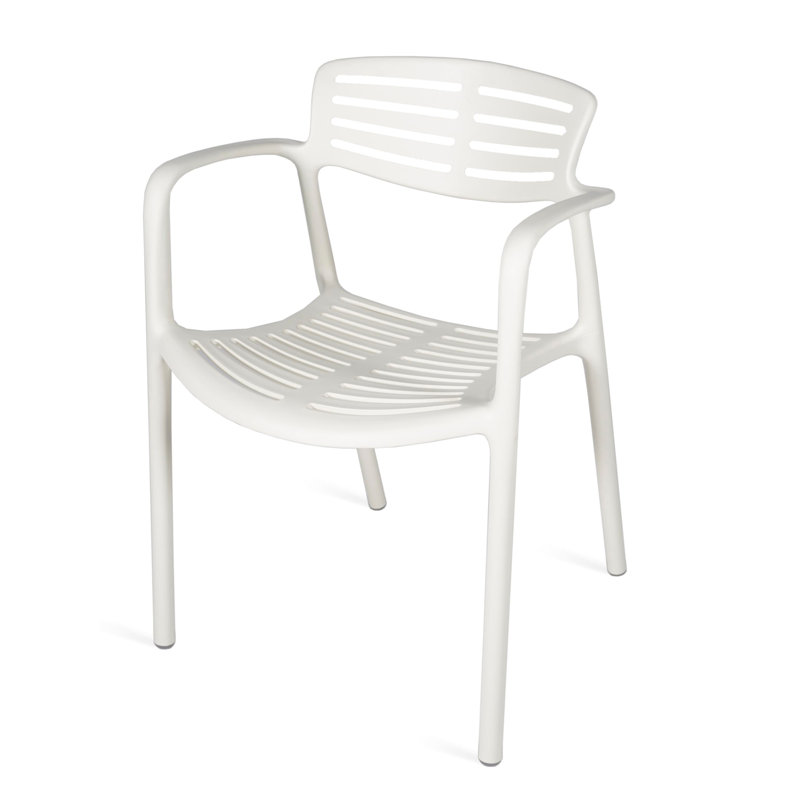 Toledo Aire Outdoor Dining Armchair, Ivory