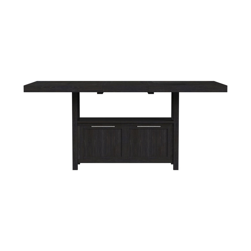 Sherine Counter Table with 20" Leaf in Charcoal