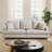 Georgi 87'' Wide Upholstered Corduroy Sofa, Modern 3-Seater Couch with Recessed Arm-1466708674