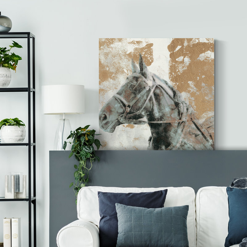 Reproduction d’art sur toile tendue « Driving Horses I », H 24 po x l 24 po x P 1 po