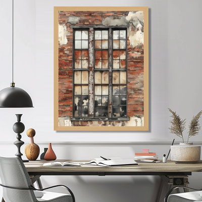 Brickwork Memories I - Brick Building Watercolor Canvas Wall Art