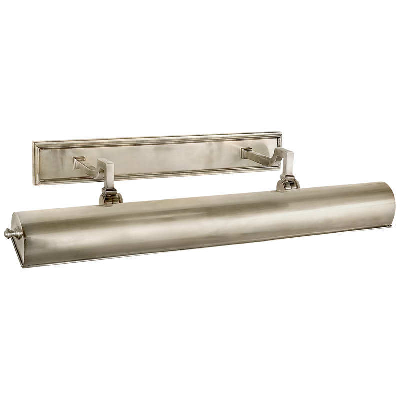 Alexa Hampton Dean Picture Light, Brushed Nickel, 5'' H x 19.5'' W x 10'' D