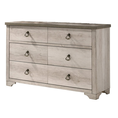Commode 6 tiroirs style vieilli 1Pc