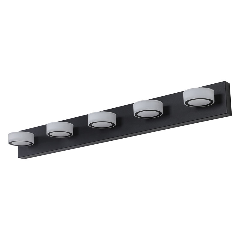 Luminaires à DEL à DEL - Luminaires de meuble-lavabo à intensité variable pour mur de salle de bain et plus, Noir mat