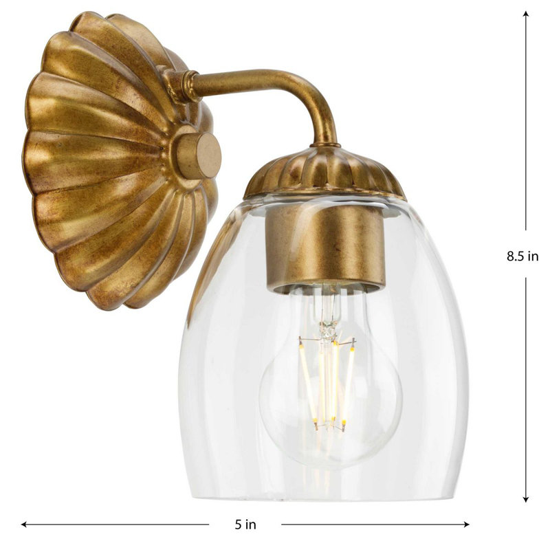 Quillan Dimmable Vanity Light, Gold Ombre, 1