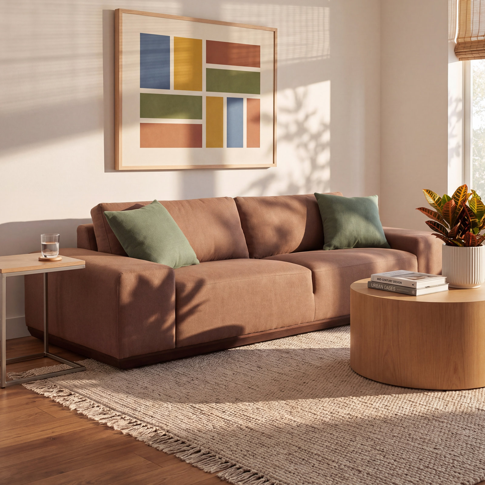 Sorrento 104.25'' Upholstered Sofa, Savoy Ochre