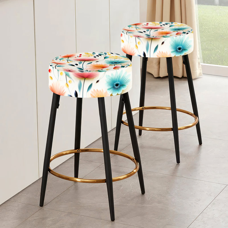 Ensemble de 2 tabourets de bar Botanical