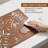 Decozen Gold Wooden Trivet Placemats Set of 2 Heat-Resistant Cutout Table Decor for Christmas Gift