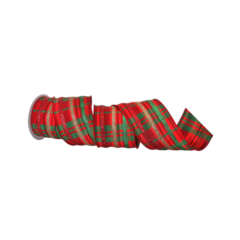 4'' Striped Fabric Ribbon