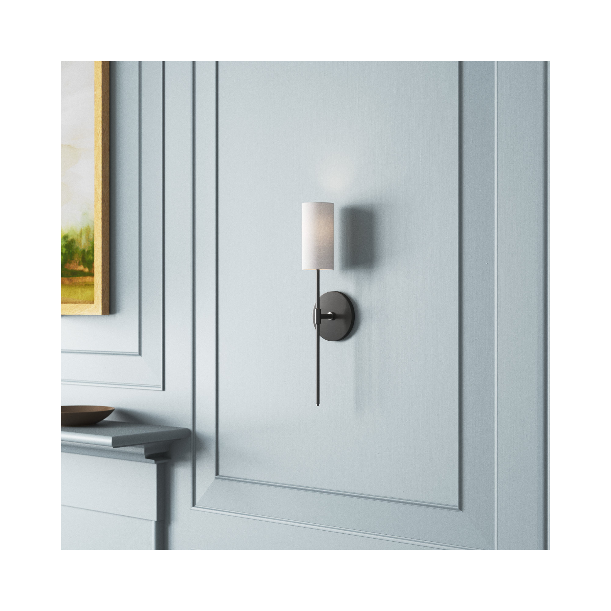 Single Light Dimmable Wallchiere, Old Bronze