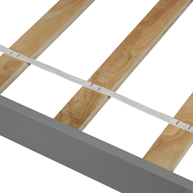 Lit plateforme simple en bois C6AC9355DA8D43BA991929831F79D884, gris