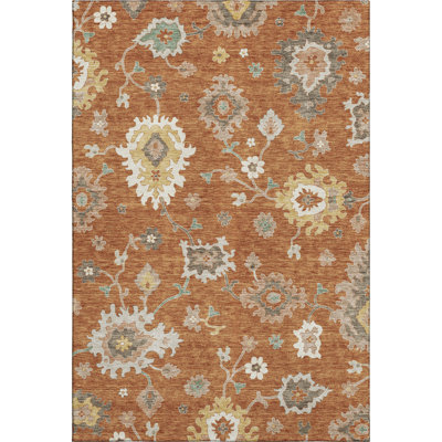 Premium Machine Washable Prisco Paprika Rug