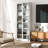White Freestanding Metal Kitchen Cabinet 72" Tall With 5 Adjustable Shelves, Formaldehyde- Coating, Magnetic Closure Glass Doors, Vented Side Panels, Quick Assembly Unit High Customizable Suitable