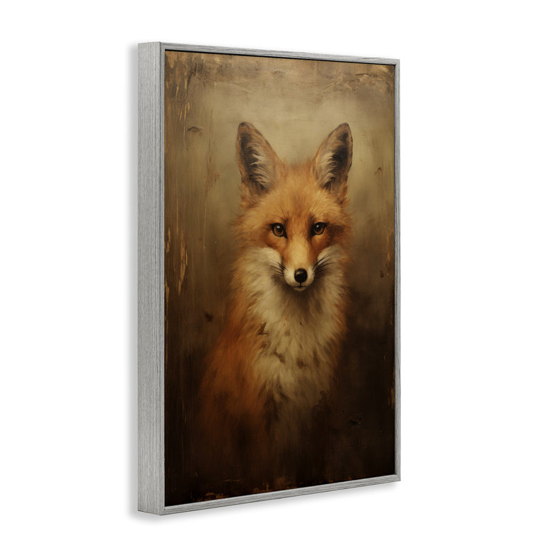 Visage de renard noir, estampe numérique par Petal Prints Design, Estampe numérique Farmhouse, H 24 po x l 16 po