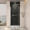 Porte de douche pivotante universelle avec verre trempé, canal mural réglable et joint magnétique pour salle de bain moderne