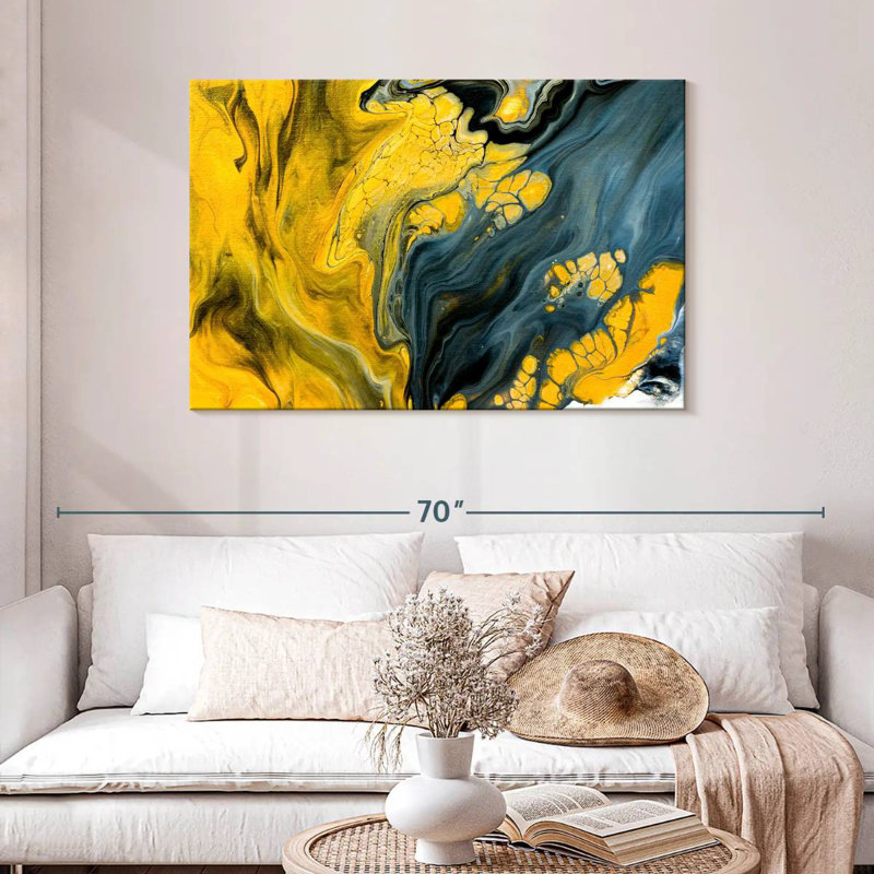 Avery Marbled Abstract, 30" H x 45" W