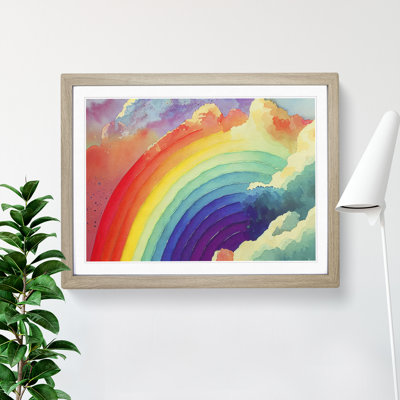 Watercolour Cloud Rainbow Vol.1 Abstract - Single Picture Frame Print