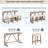 4-Piece Bar Table Set with Power Outlet, Dining Bar Table and Chairs Set,Bar Table Set with 3 Padded Stools for Living Room, Dining Room, Game Room-1607139297