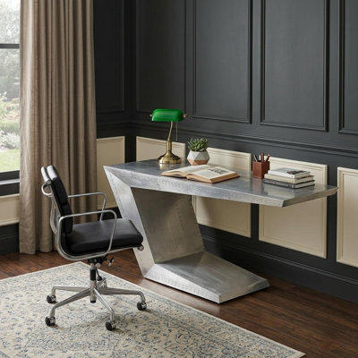 Bureau 71 po en aluminium argenté