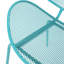 Chaise en forme de coquillage bleu sarcelle - structure stable à trois pieds, structure en fer, P 25,72 po x H 33,78 po pour le coquillage extérieur moderne du salon, sièges en filet, dossiers étroits,