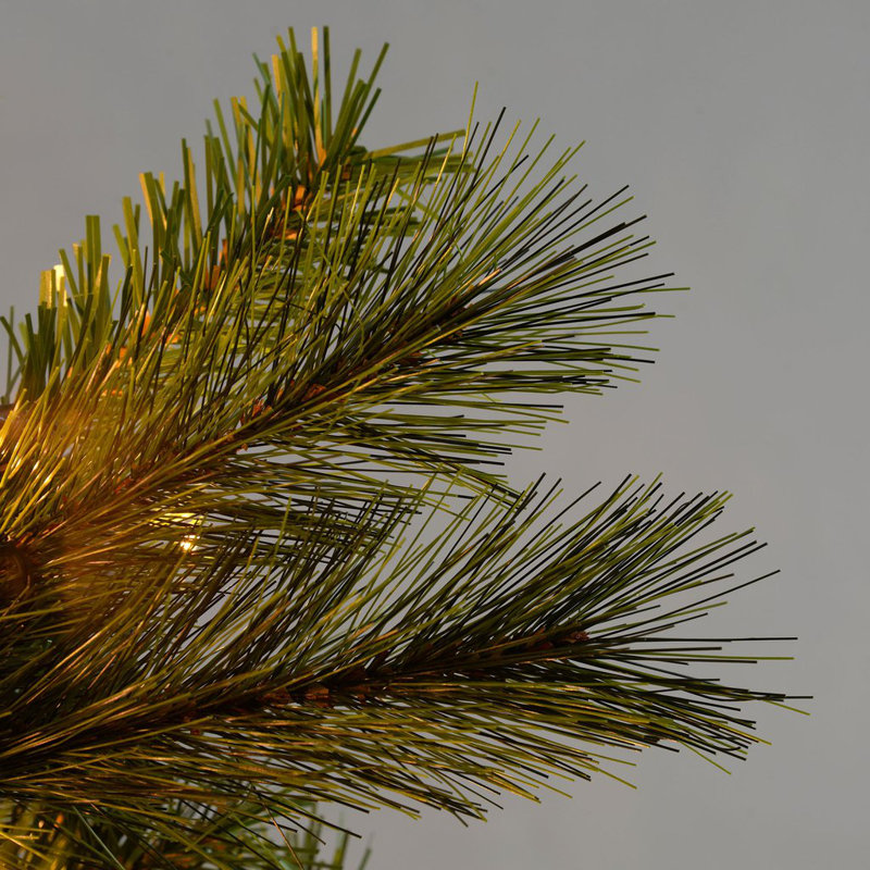 Victorian Lighted Artificial Pine Christmas Tree, 5.91ft H