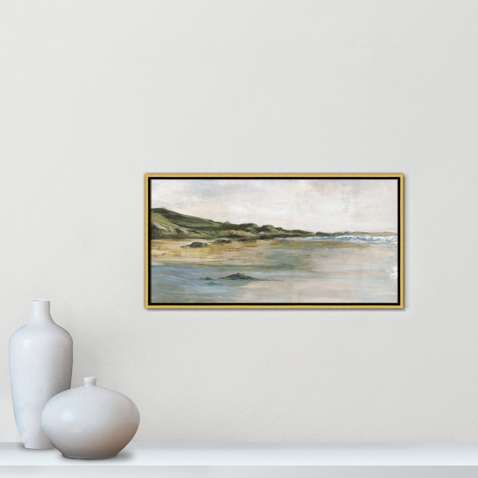 Cordoba "Tide's Edge" Print, 16.5" H x 31.5" W, Gold