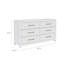 Commode double à 6 tiroirs Lana avec tiroirs supérieurs doublés de feutre et glissières en métal -1863528004