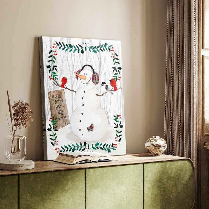 Folk Snowman Forest II - galerie Cavas sur mesure, H 12 po x l 8 po