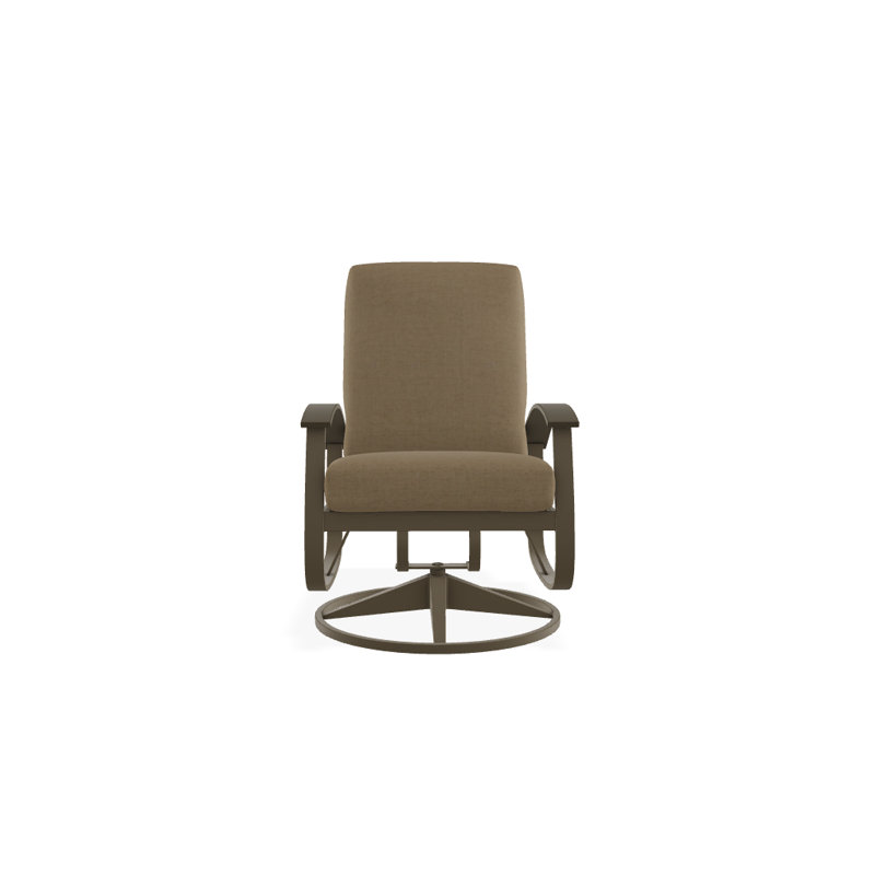 Belle Isle Outdoor Swivel Lounge Chair, Canvas Navy Sunbrella® Canvas, Textured Beachwood, Beachwood P40