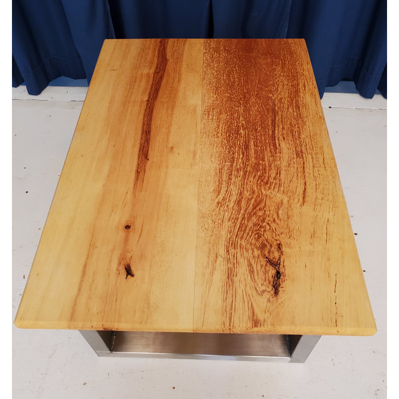 Table basse traîneau, H 16,75 po x L 22 po x l 32 po, Chrome