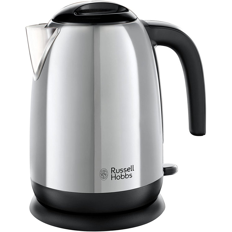 Russell Hobbs Classics Kettle Polished Stainless Steel, Silver, 1.7qt