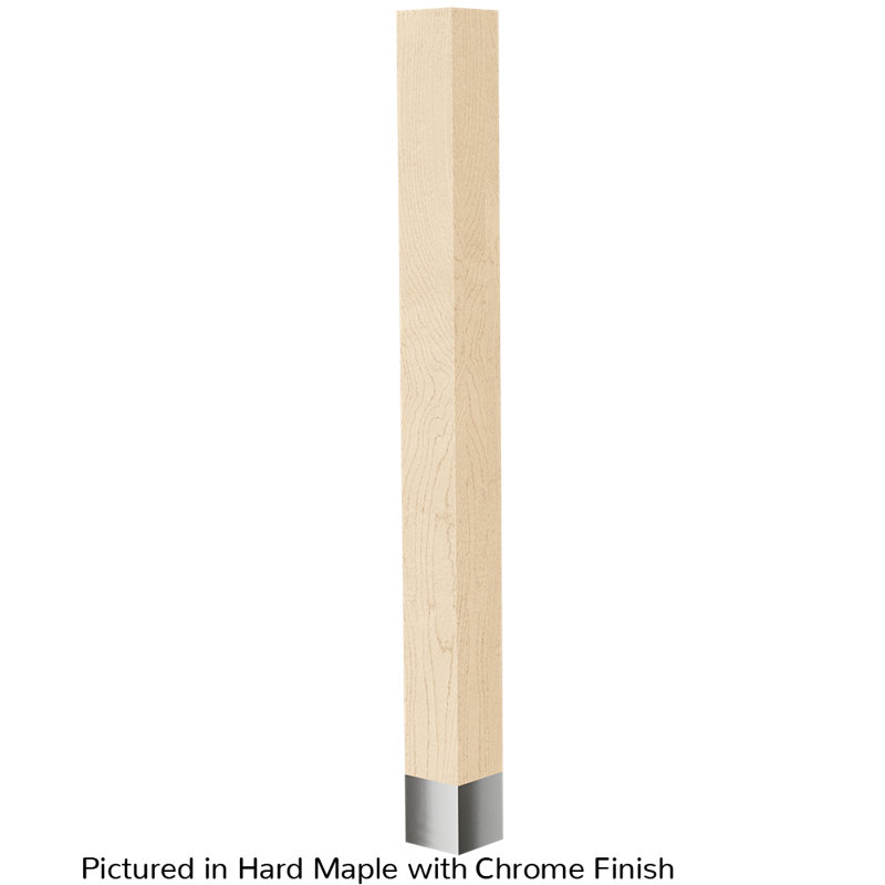 Hakan Table Leg, 35.25" H x 3" W x 3" D, Chrome