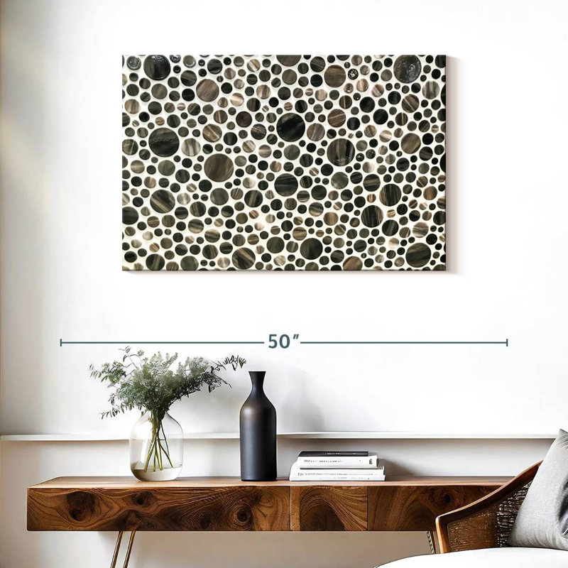 Avery Round Stone Tiles, 24'' H x 36'' W