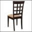 Ensemble de chaises cappuccino et beige à dossier en treillis (ensemble de 2)